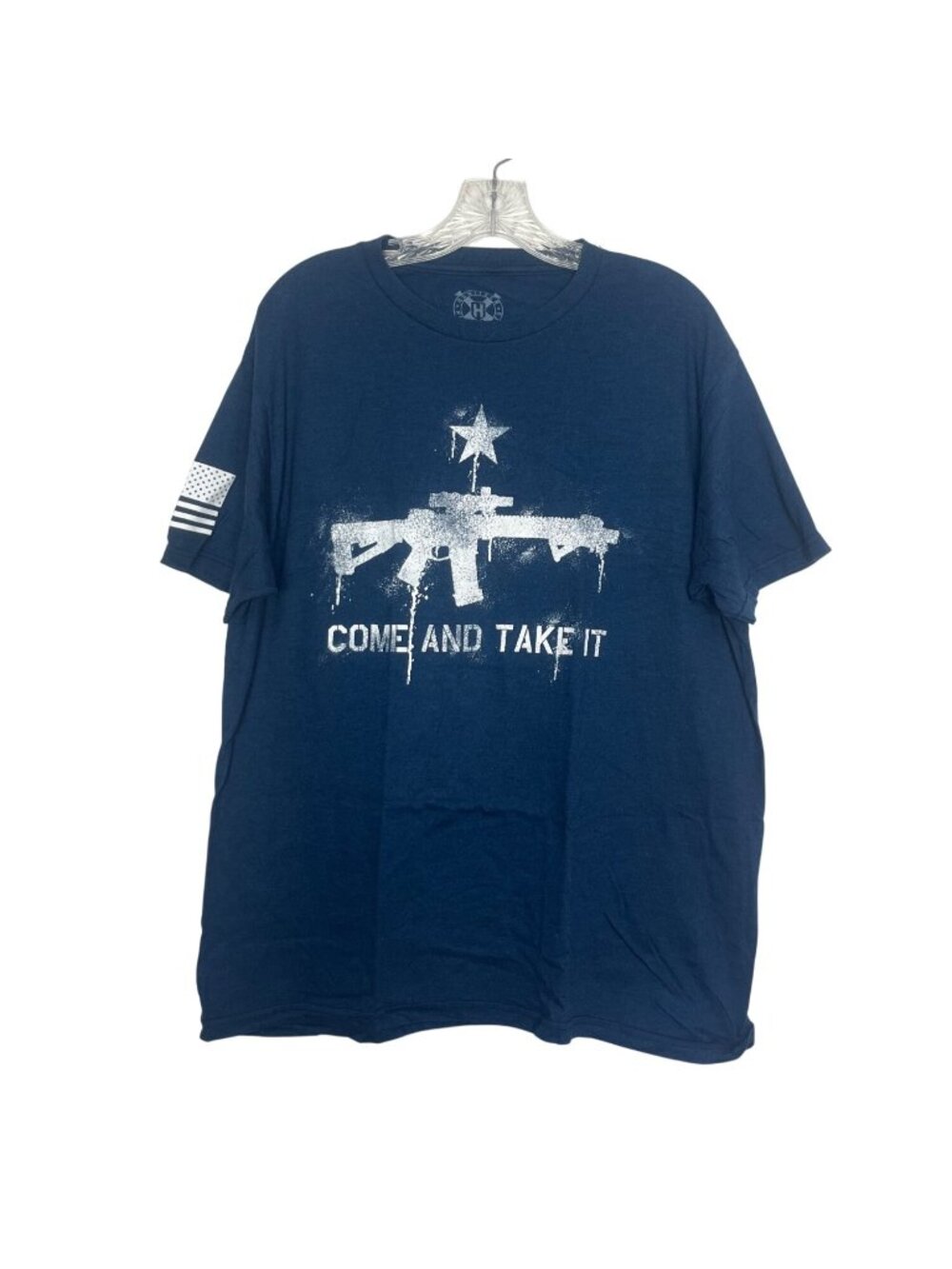 Howitzer Patriot Mfg Graphic Tshirt Mens Large Blue Come and Take It